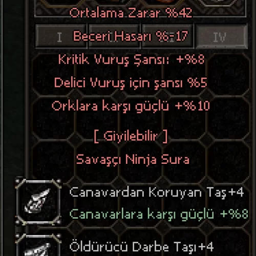  Zehir kılıcı düz şekilde satılır